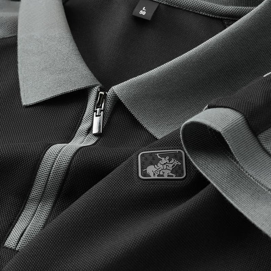 Stallion Crest Zip Polo T-Shirt