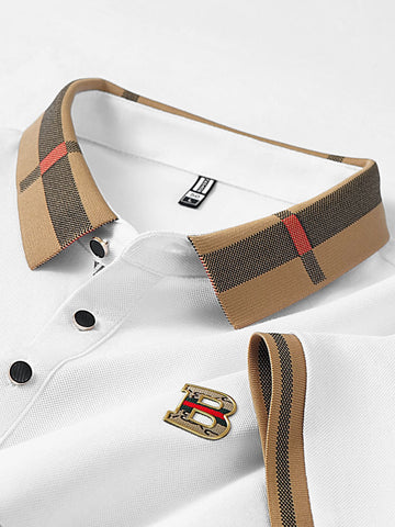 Heritage Check Collar Polo T-Shirt