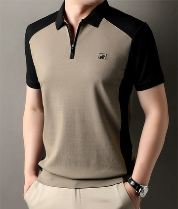 Stallion Crest Zip Polo T-Shirt