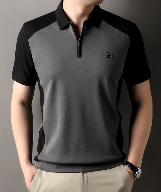 Stallion Crest Zip Polo T-Shirt
