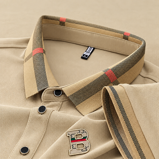 Elitaire Plaid Collar Polo