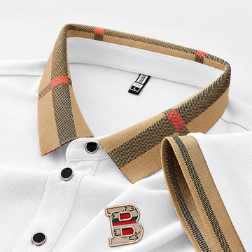 Elitaire Plaid Collar Polo