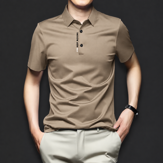 Eclipsed Grid Polo T-Shirt