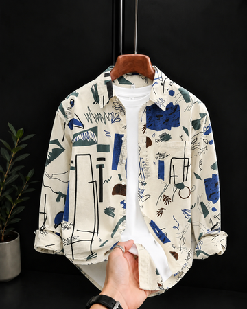 Modernist Printed Long Sleeve Shirt Without Tee