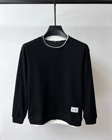 Elite Weave Layered Crewneck