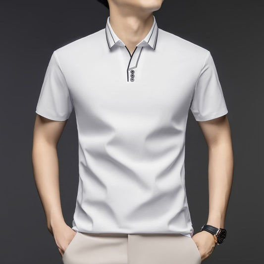 White Crestline Polo T-Shirt