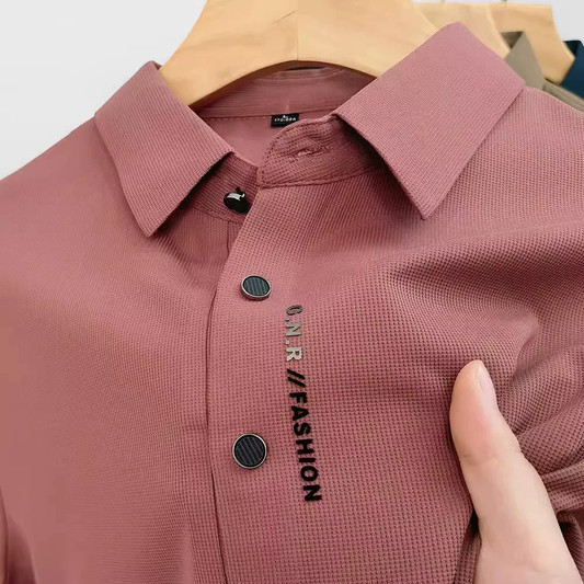 Eclipsed Grid Polo T-Shirt