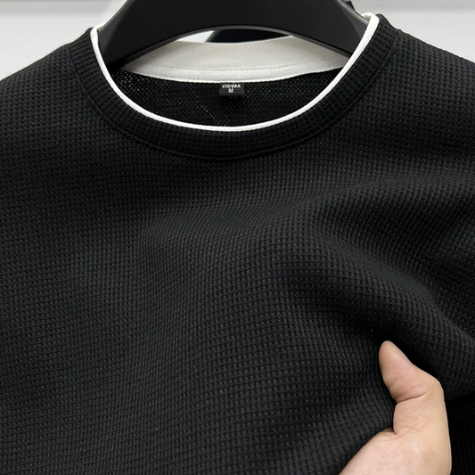 Elite Weave Layered Crewneck