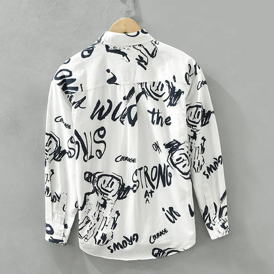 Urban Art Printed Long Sleeve Shirt